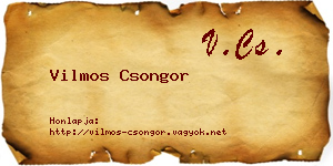 Vilmos Csongor névjegykártya