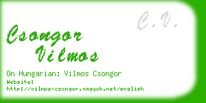 csongor vilmos business card